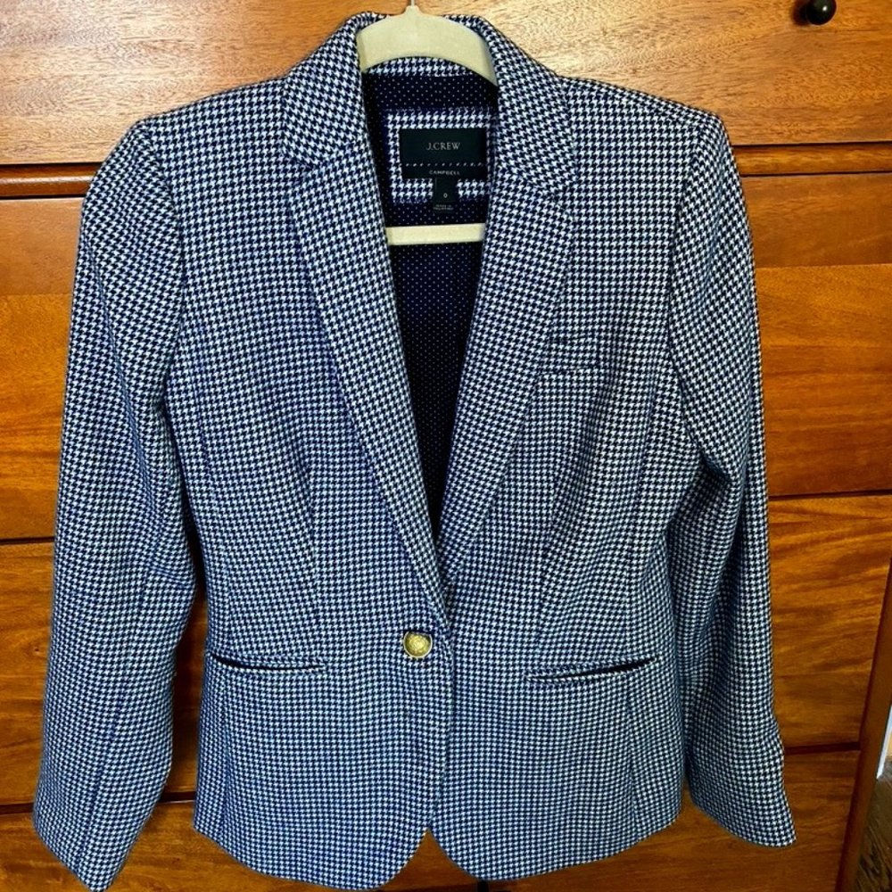 Cute JCrew Campbell Blazer Wool Houndstooth
